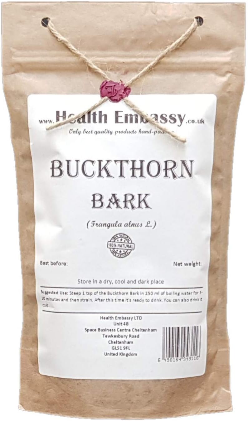 Health Embassy Buckthorn Bark | Frangula alnus L | Herbal Tea (50g)