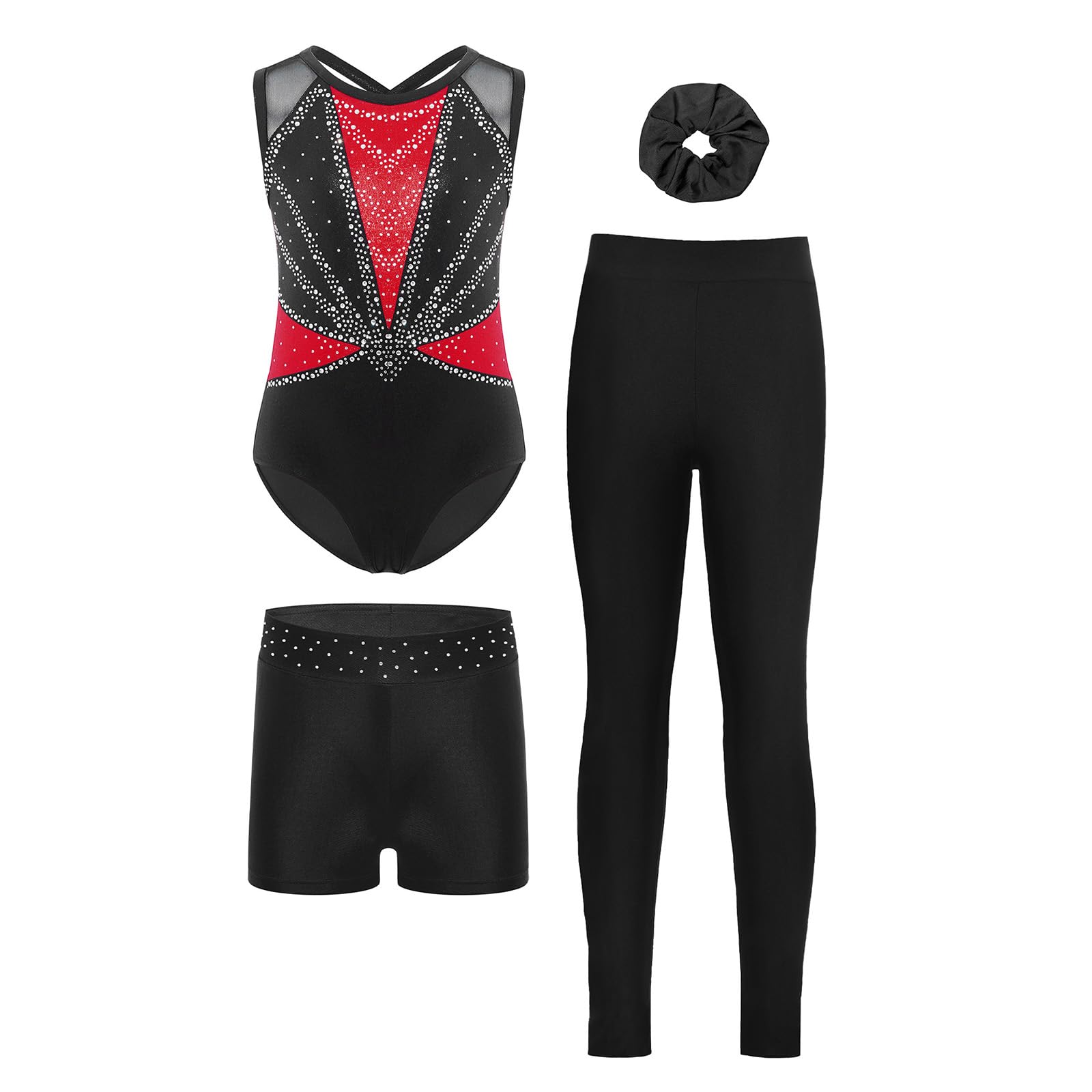 Body Ginnastica Bambina Con Leggings E Pantaloncini Ragazze Ginnastica Leotards Abbigliamento Allenamento Abbigliamento Pattinaggio