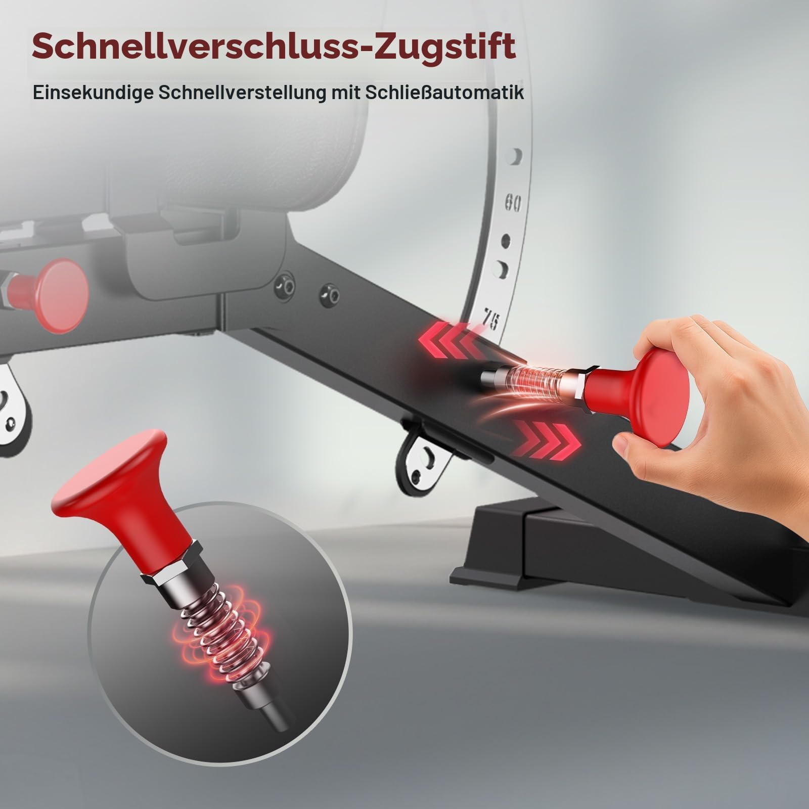 JOROTO MD65 Hantelbank Verstellbar, Multifunktions Hantelbänke für Zuhause, Trainingsbank mit Max Belastung 800KG, 9-Fach Verstellbarer Rückenlehne und 3-Fach Verstellbarer Sitzfläche Fitnessbank