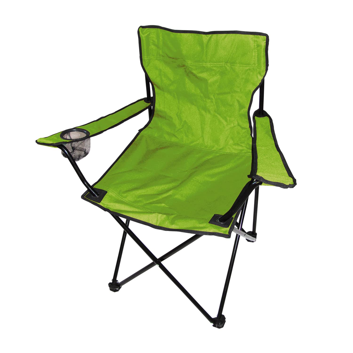 Mojawo - Set di 3 mobili da campeggio, in alluminio, 80 x 60 x 68 cm, 1 tavolo XL con maniglia e 2 sedie pieghevoli, colore: Verde lime