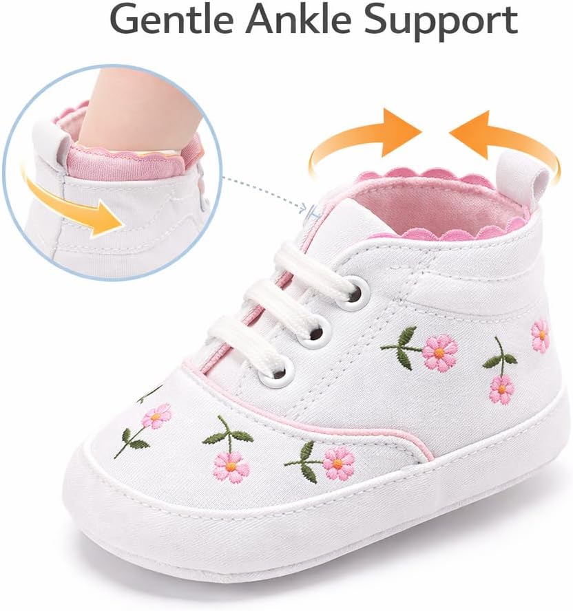 Baby Boy Girl Canvas Sneakers 6 12 18 Months Infant First Walker Shoes