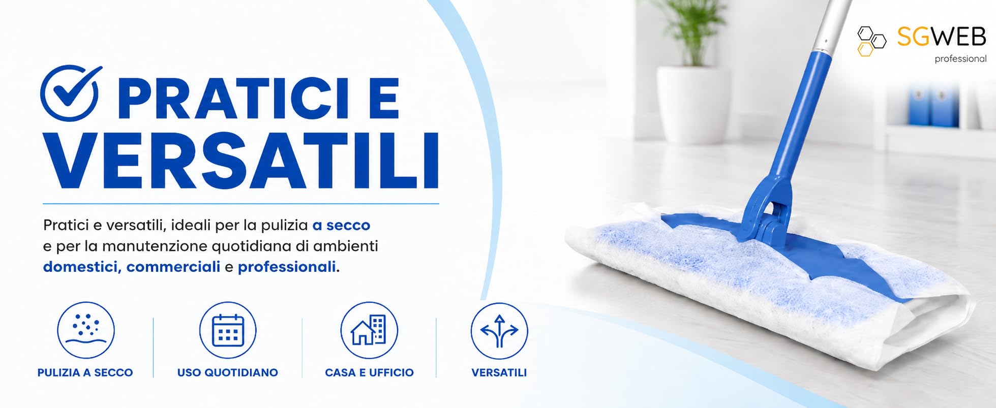 500 Panni Cattura Polvere Grandi 60 x 20 cm, Panni Antistatici per Pavimenti e Superfici, Formato XXL per Scopa e Pulizia Casa