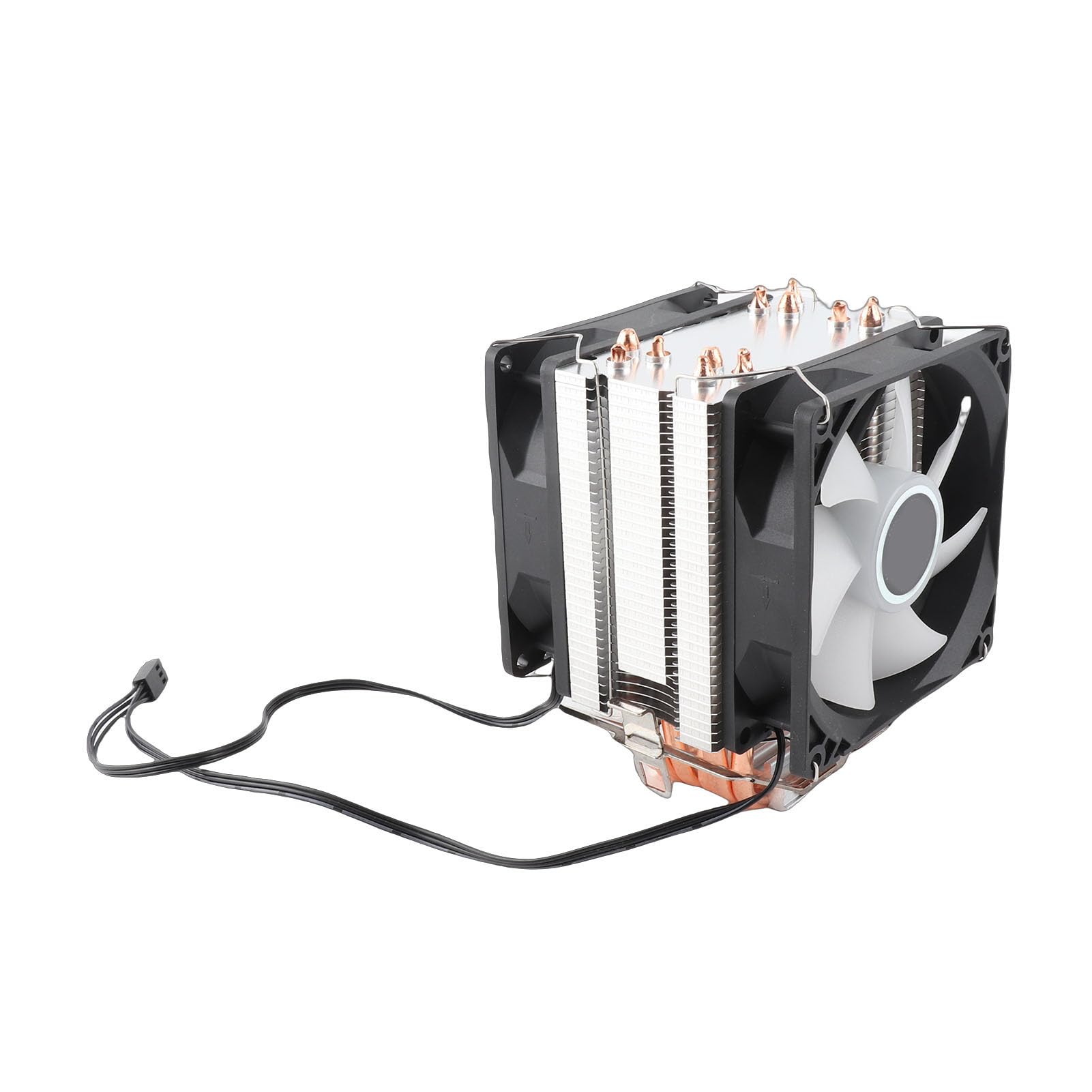Sxhlseller Refroidisseur de Processeur RVB avec Deux Ventilateurs et 6 Caloducs | à Contact Direct pour LGA 775/1155/1156/1366/2011 et AM2/AM2+/AM3 (Deux ventilateurs)