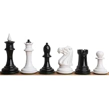 Royal Chess Mall - 1940s Soviet Reproduced Chess Pieces Only Set - Black and White Lacquer Boxwood