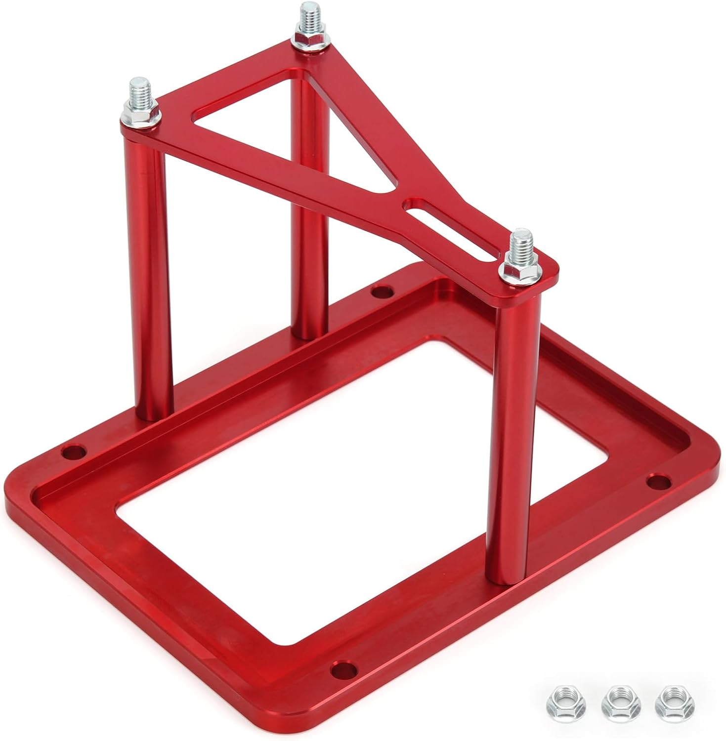 Battery Tray Hold Down Bracket Battery Relocation Kit Trunk for Optima Batteries 34 34R 34/78 D34 D34/78 34M D34M (red)