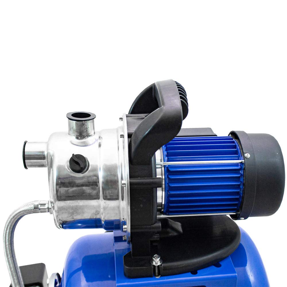 Bituxx Hauswasserwerk Wasserpumpe Gartenpumpe Bewässerungspumpe Stahl Kessel 1200W 3800L/H