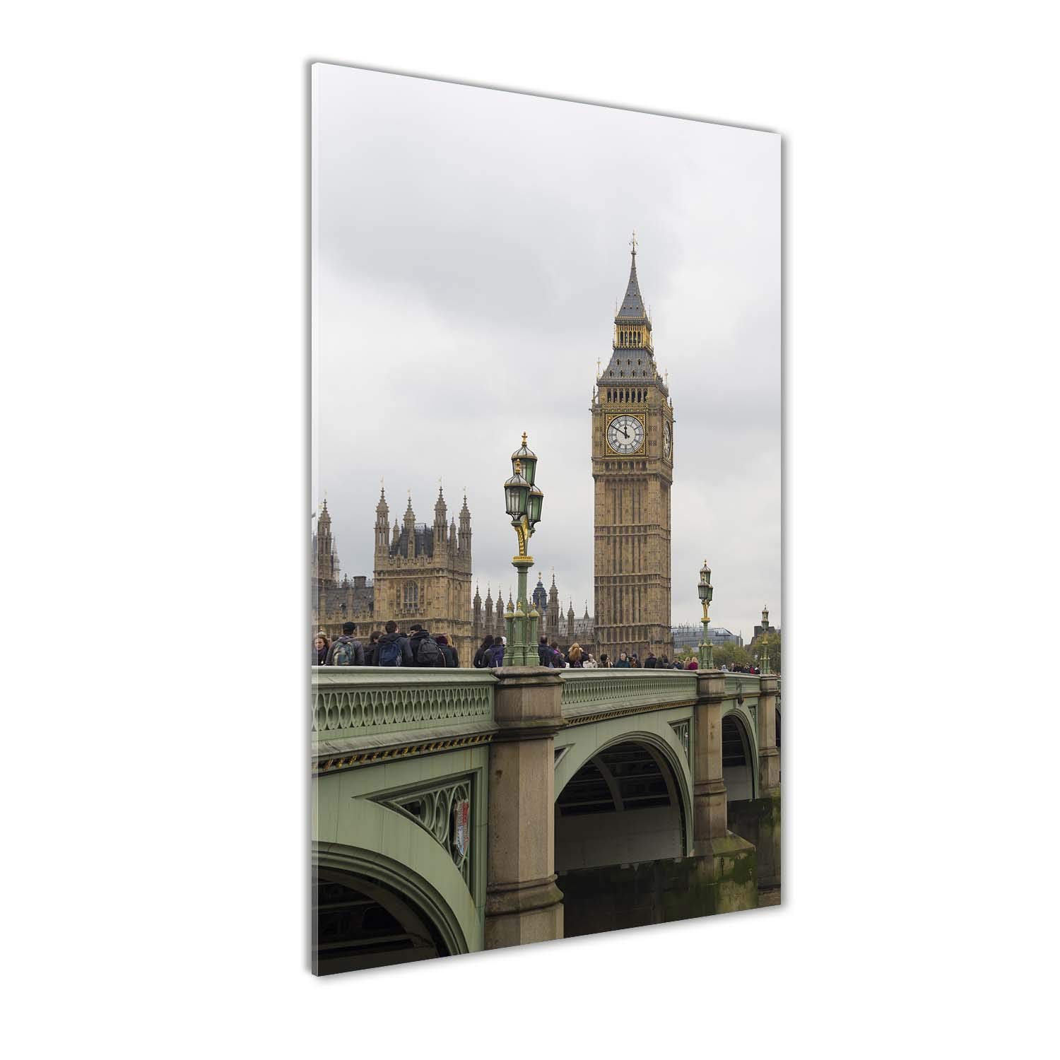 Impression sur verre Big Ben Londres 60x120 cm tableau photo décorative panoramique beige