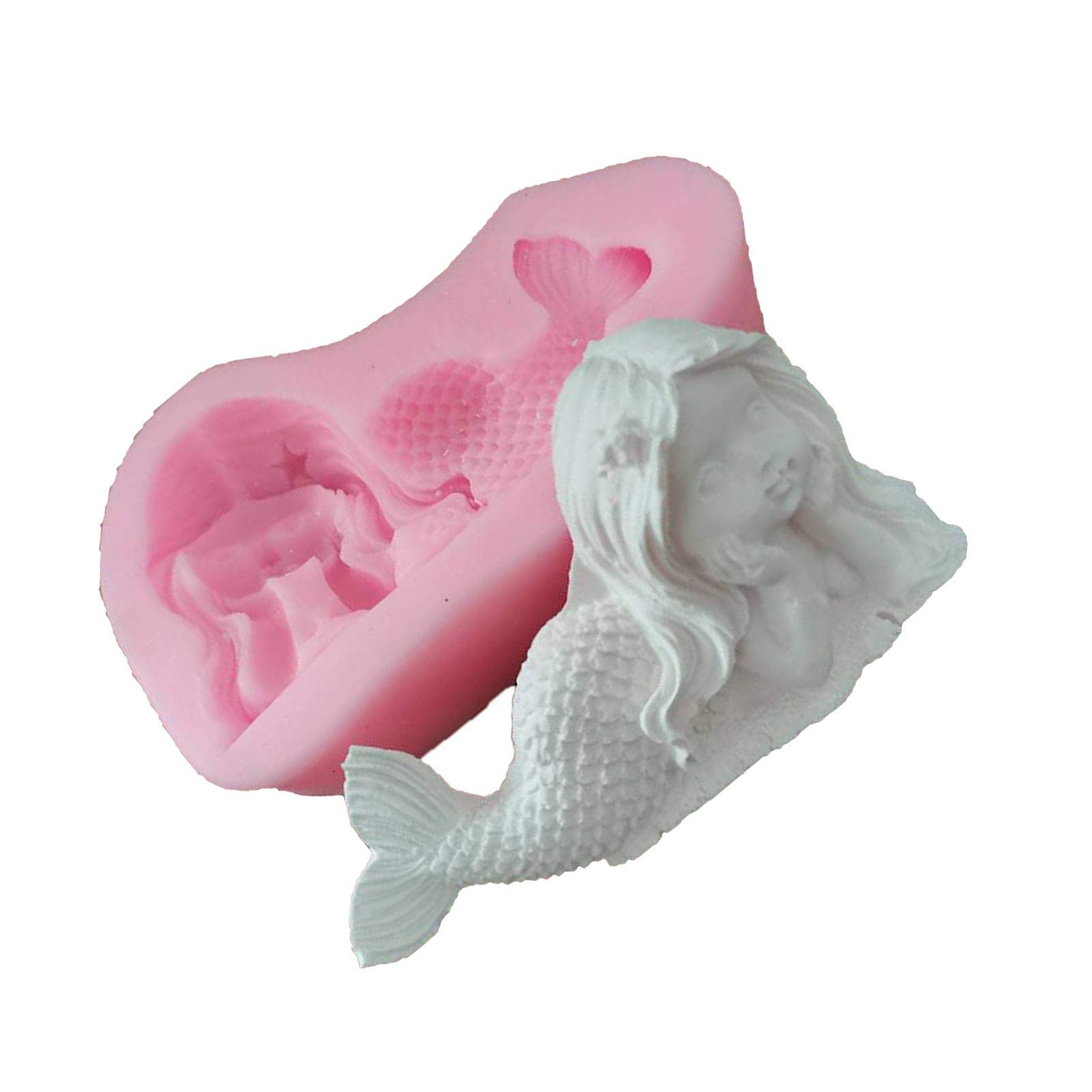 6 Pezzi Stampo Silicone Sirena - Per Fondente, Cioccolato E Dolci A Tema Marino 773681