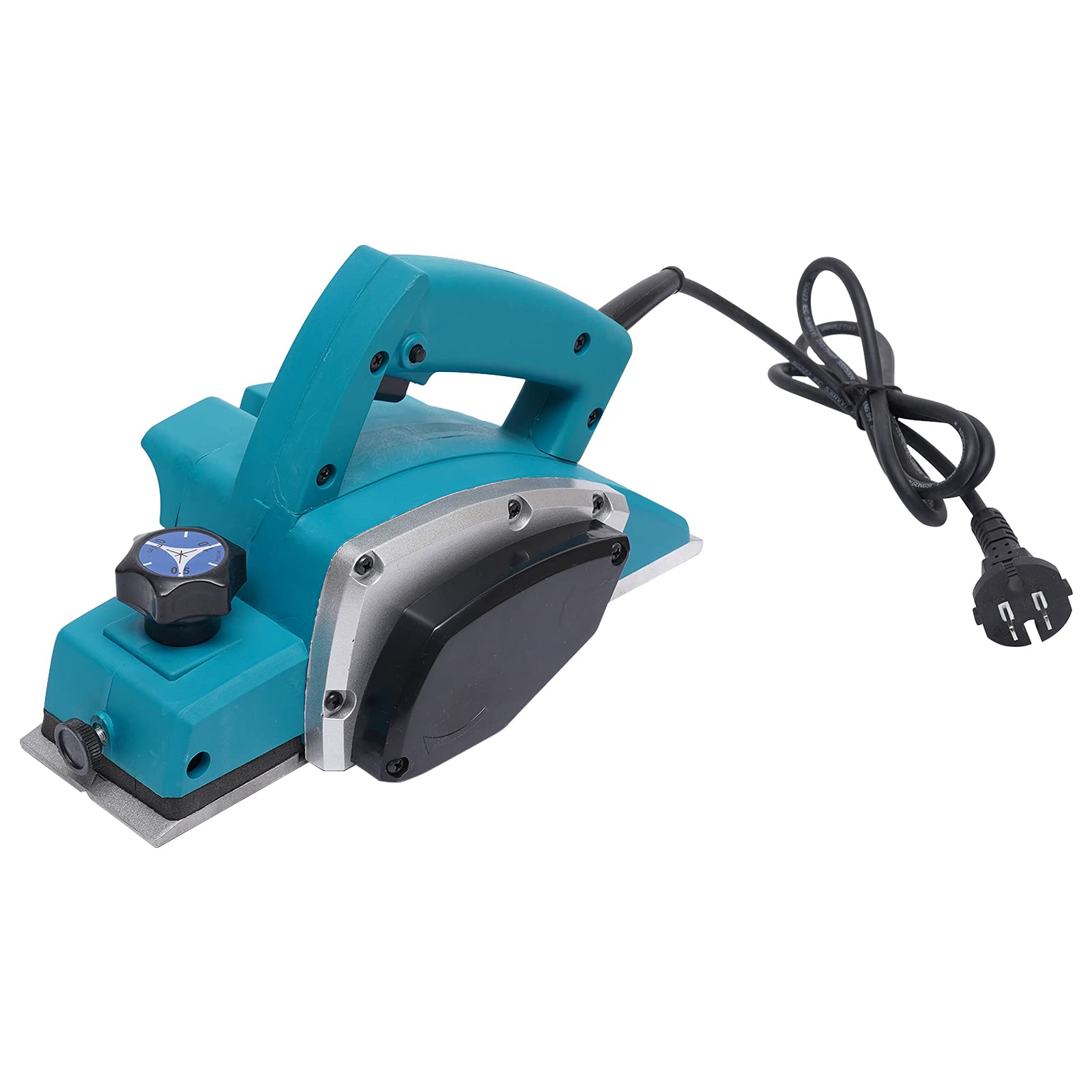 Strug elektryczny 800 W, 16000 obr./min, strug ręczny, strug elektryczny, strug do drewna, szerokość strugania 82 mm, głębokość strugania 1-2 mm, do obróbki drewna i mebli