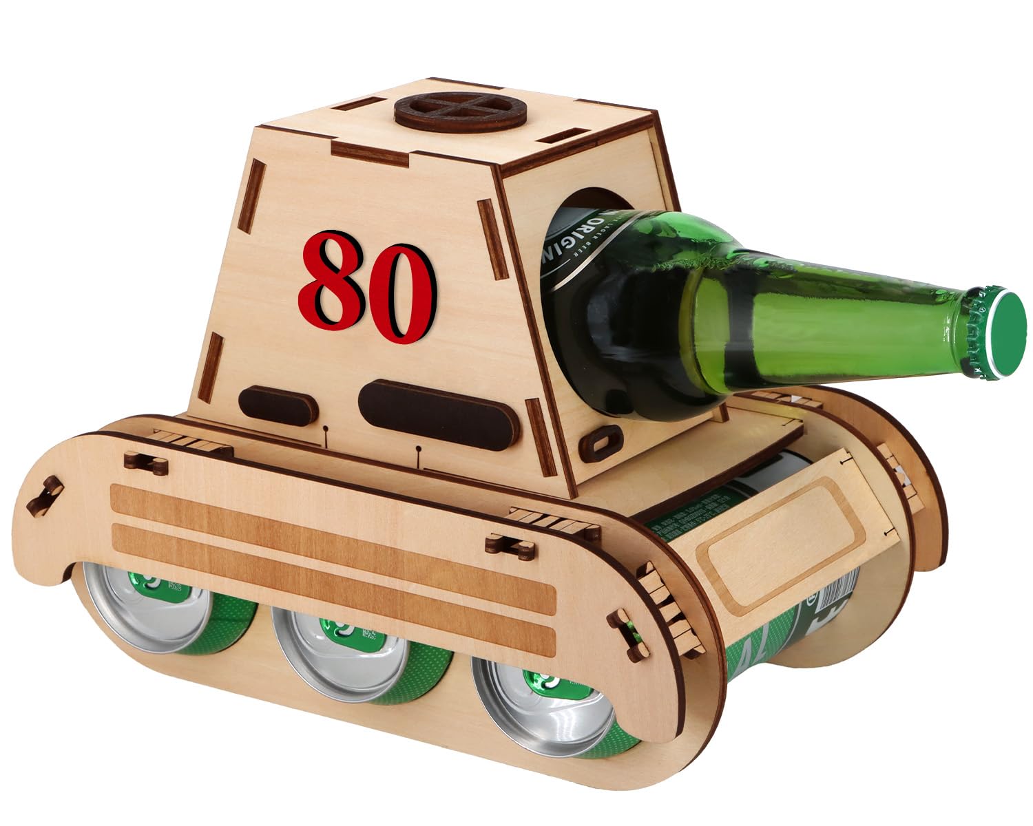 Cadeaux amusants pour 80e anniversaire homme avec ce support bois
