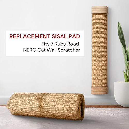 Miniatura 2 de 7 Ruby Road Tapete rascador de repuesto para gato Nero Cat para rascador de pared, alfombra de tela de sisal natural, almohadilla para arañazos para