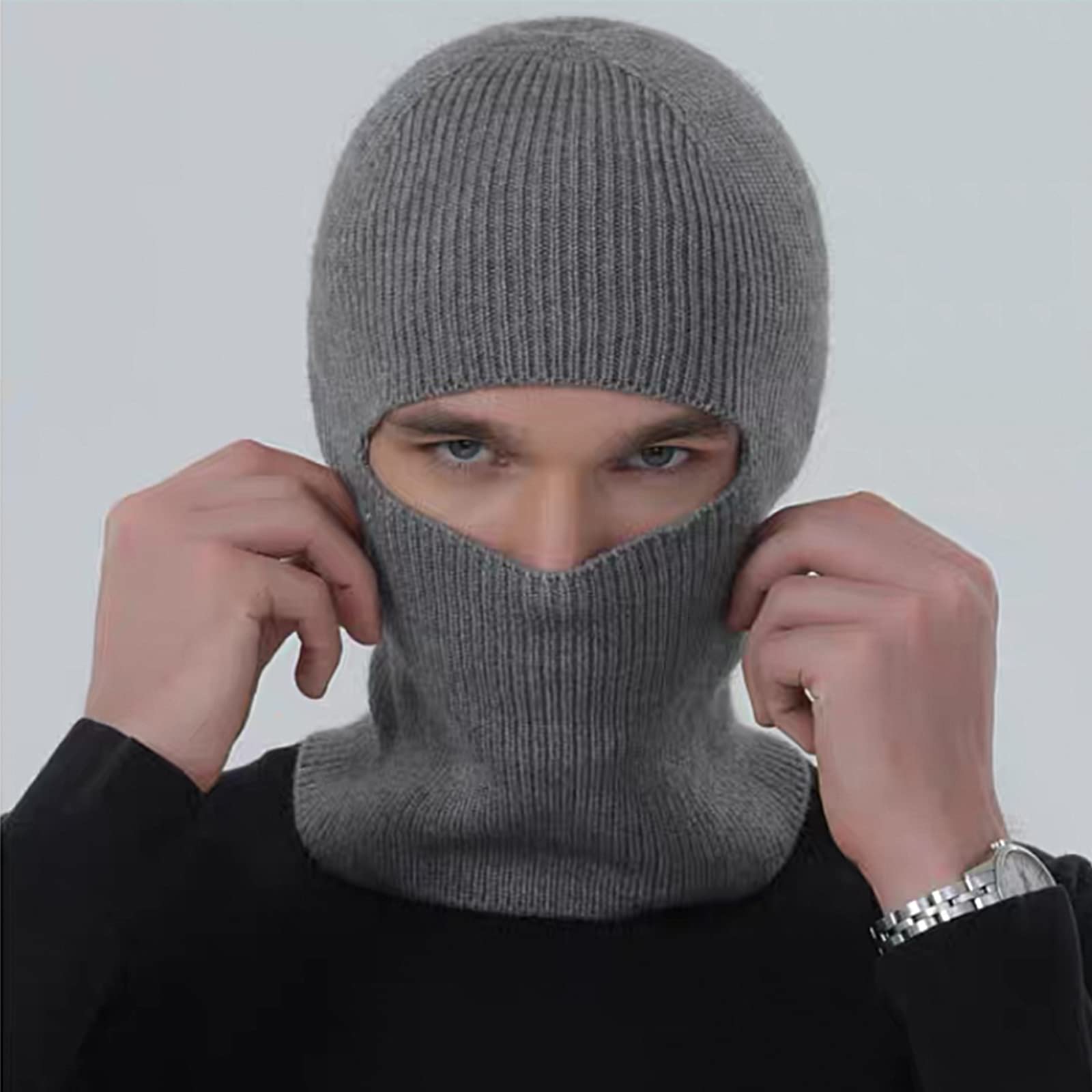 Amazon | 目出し帽 バラクラバ 冬 裏起毛 冬用 保温 耳保護付き