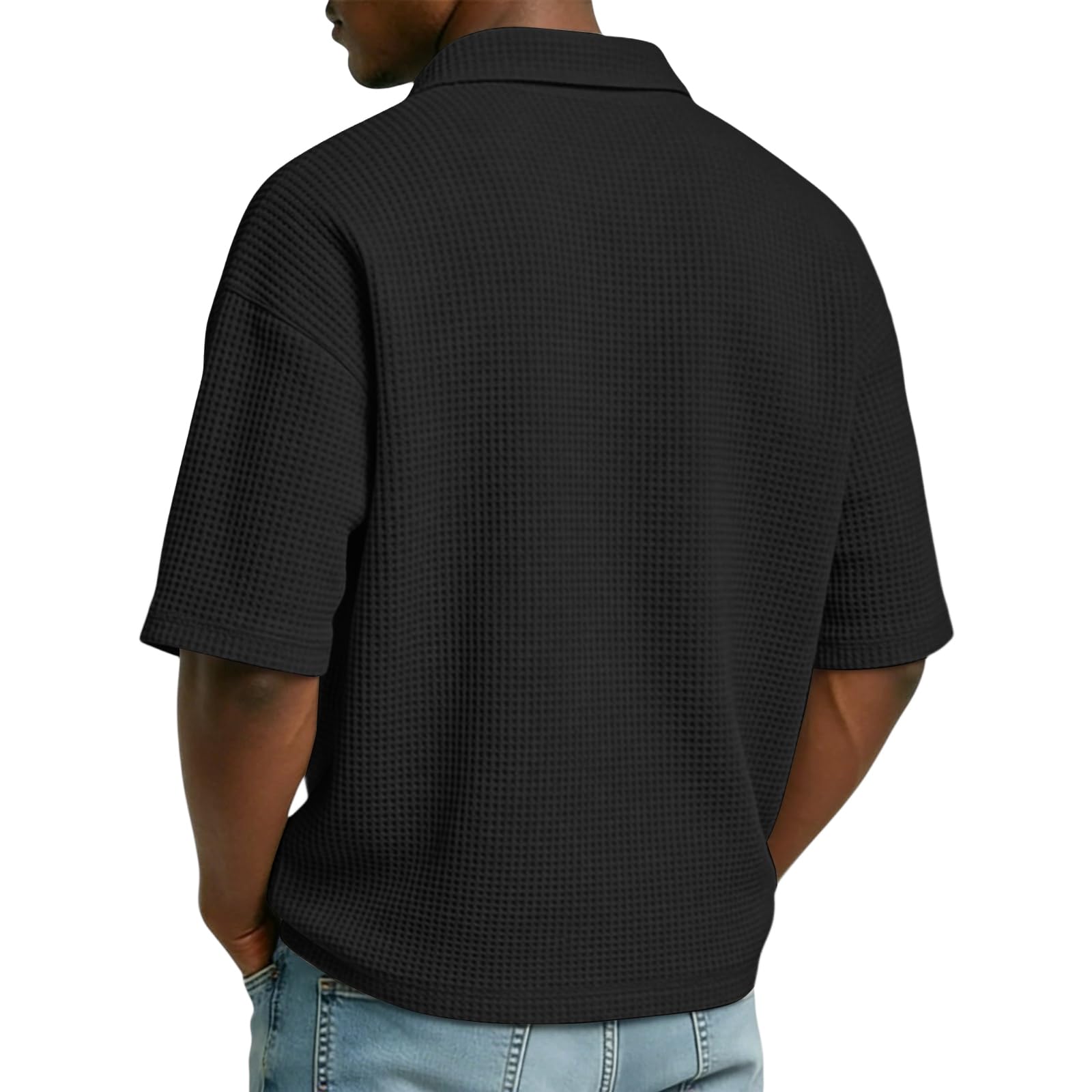 MOKBAY Men's Polo Shirt Short Sleeve Buttons Summer Tennis Technique Polo Shirt Slim Fit Golf Clothing Fashion T-Shirt - 2