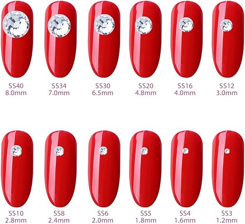 Miniatura 6 de Novani Diamantes de imitación de cristal, con parte trasera plana, 288 diamantes de imitación de cristal para ropa, zapatos, manualidades,