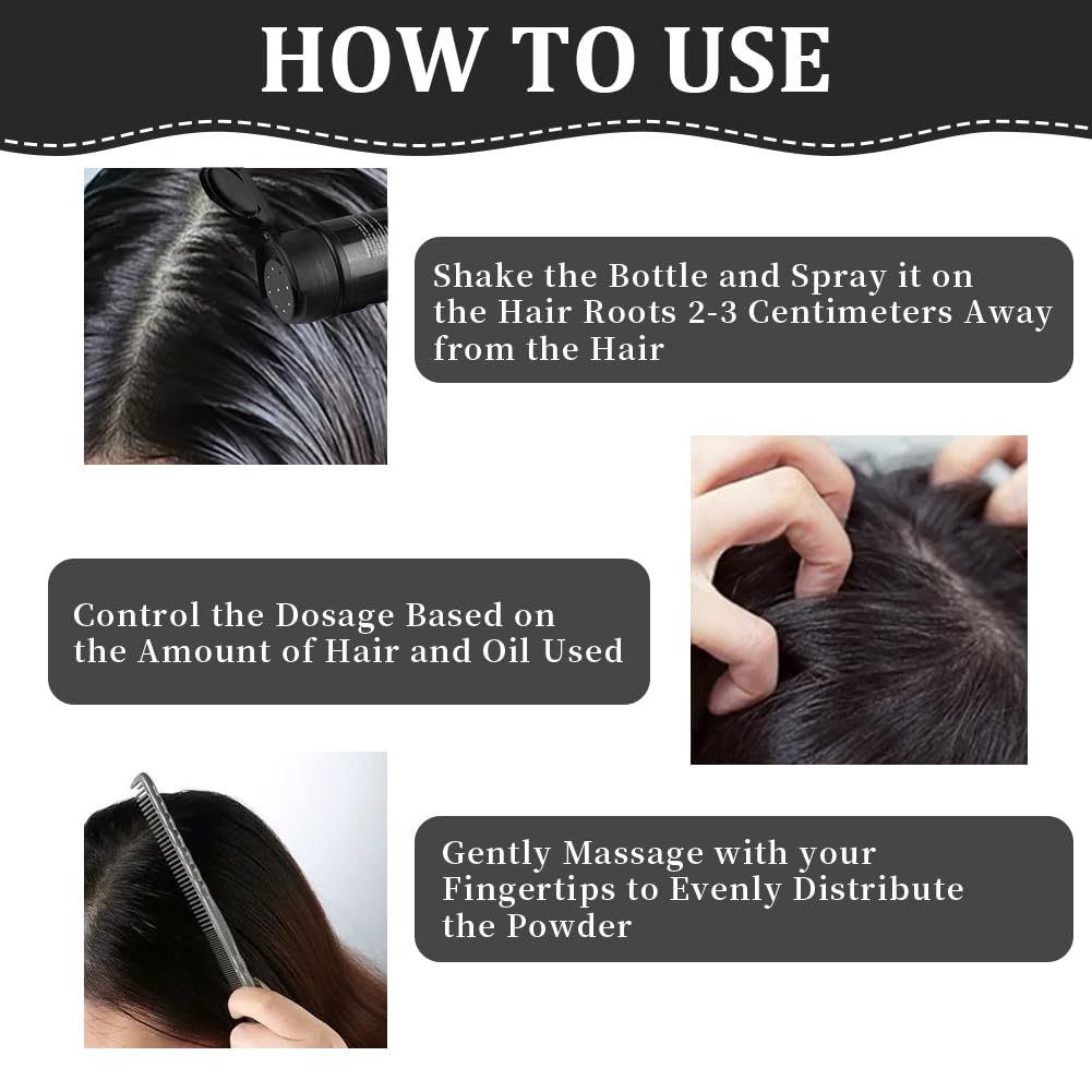 LOPHE Hair Styling Texturising Powder, Hair Oil Remover, Texturising, Adds Volume, Matte Volume Powder - Image 4