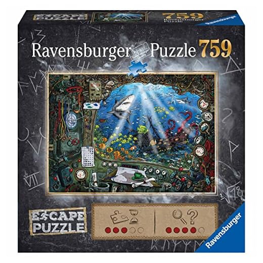 Ravensburger Escape Puzzle Submarine 759 Piece Jigsaw Puzzle for Kids and Adults Ages 12 and Up - an Escape Room Experience in Puzzle Form