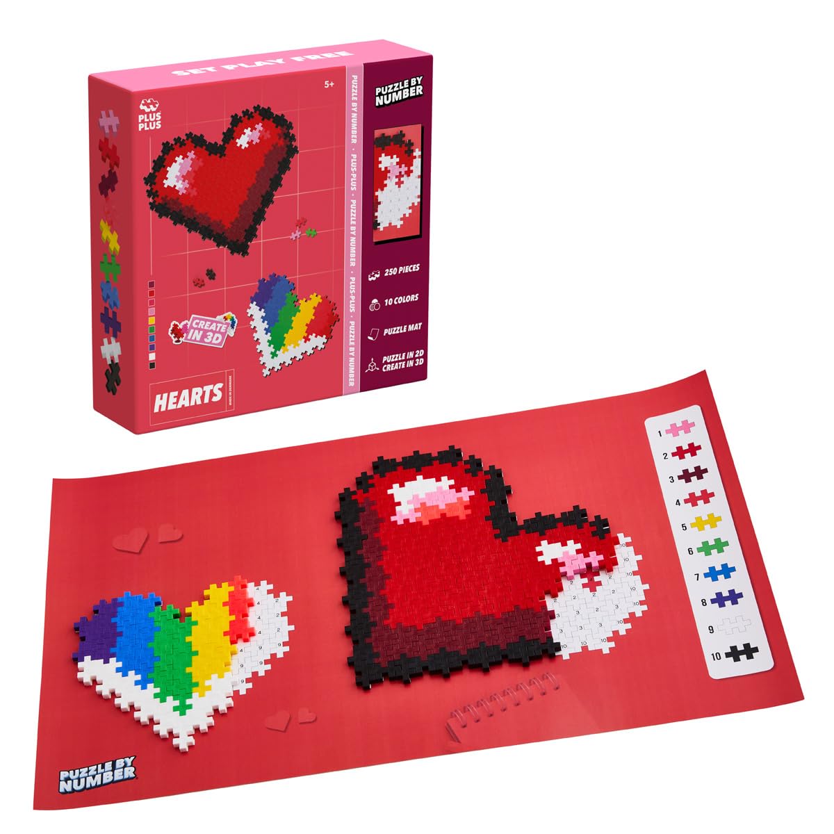 Puzzle By Number 250 pcs Hearts, MINI - Image 4