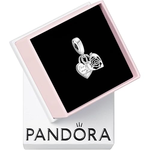 Pandora Rose Heart Padlock Dangle Charm Bracelet Charm Moments Bracelets - Stunning Women's Jewelry - Gift for Women in Your Life - Made with Sterling Silver