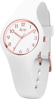 Ice-Watch - Ice Glam White Rose-Gold Numbers - Montre Blanche pour Femme avec Bracelet en Silicone