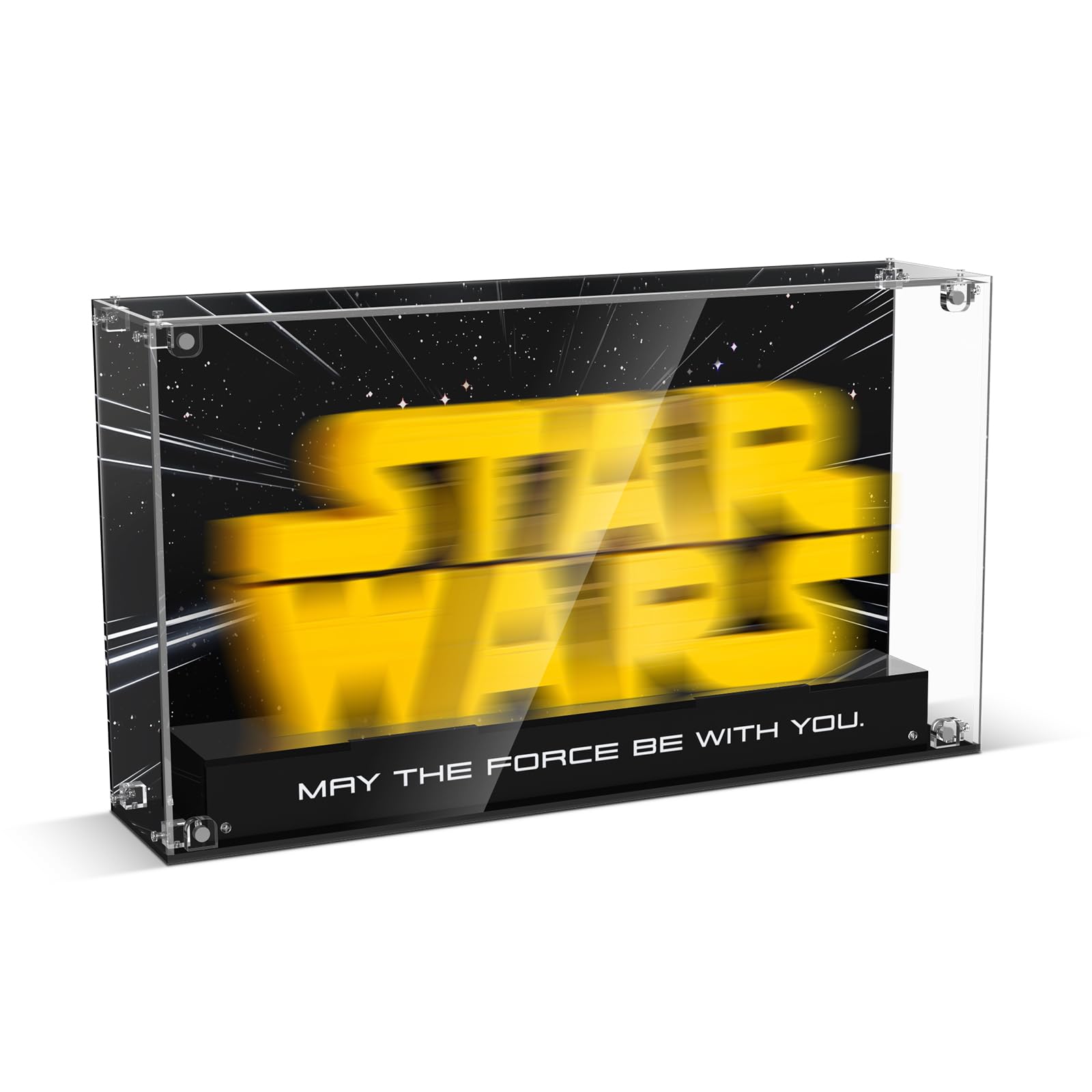Photo 1 of NAOCARD Acrylic Display Case for Lego Brick-Built Star Wars Logo (ONLY Box, NOT Model) Clear Dustproof Display Box Compatible with Lego 75407 Model Kit