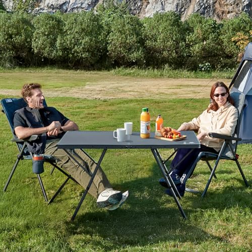 EVER ADVANCED Campingtisch faltbar 120x60cm Klapptisch XL für 4-6 Personen Falttisch bis 60kg Stabiler Struktur für Camping Picknick Garten Balkon – Bild 3