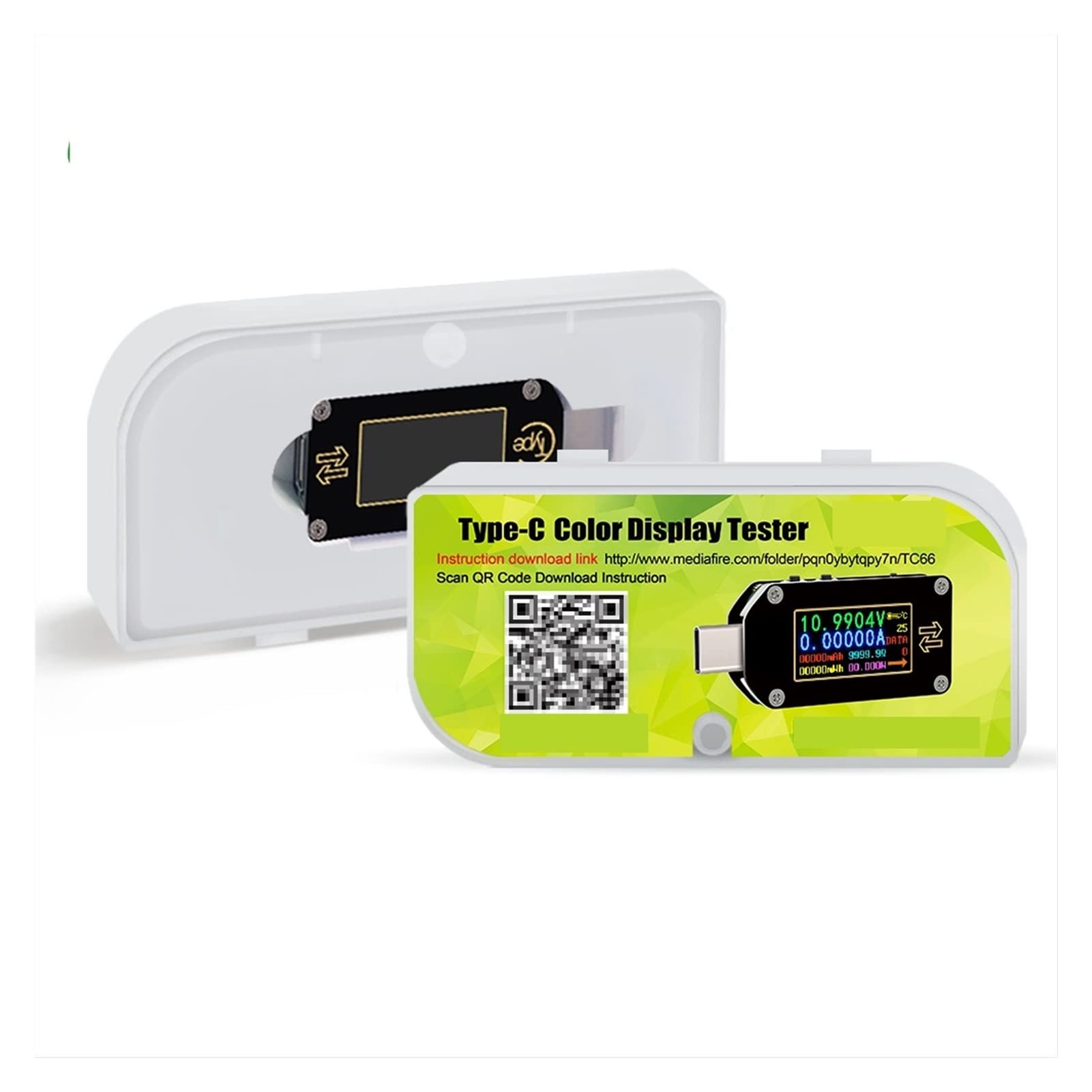 Urządzenie pomiarowe tester USB TC66 / TC66C Rodzaj -C PD spust USB-C Woltomierz napięcia amperomierz 2 sposób ładowarka miernik prądu multimetr PD bateria Usb. Próbnik.(TC66)