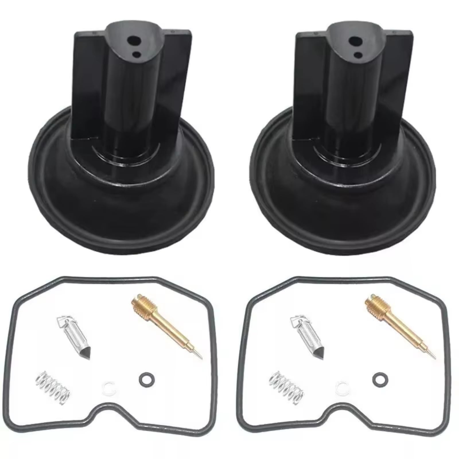 Cepillo De Carbón De Arranque Motor Motocicleta para EX250 para ZZR250 para GPX250 para ZZR GPZ EX 250 Diafragma De Émbolo Flotante Kit Reparación Carburador(Set 2)