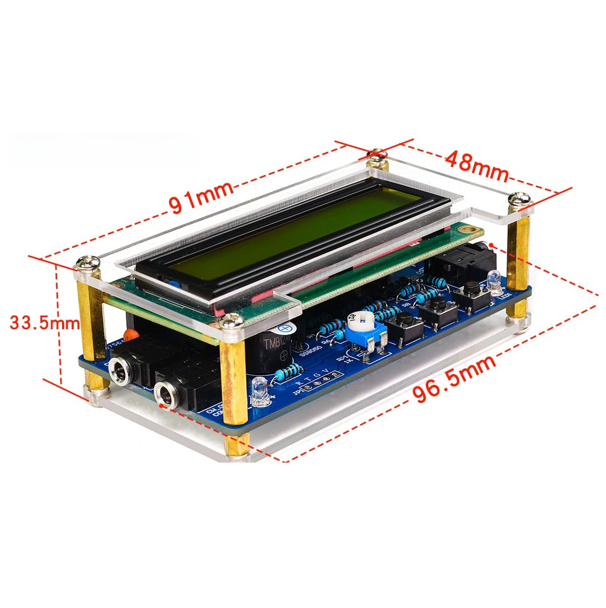 DIY Morsecode Lötbausatz, Morse Code Trainer Kit, Elektro Bausatz Löten mit Komponenten, Leiterplatte und Gehäuse, perfekt für Elektronik-Enthusiasten, Anfänger, Einzelteile