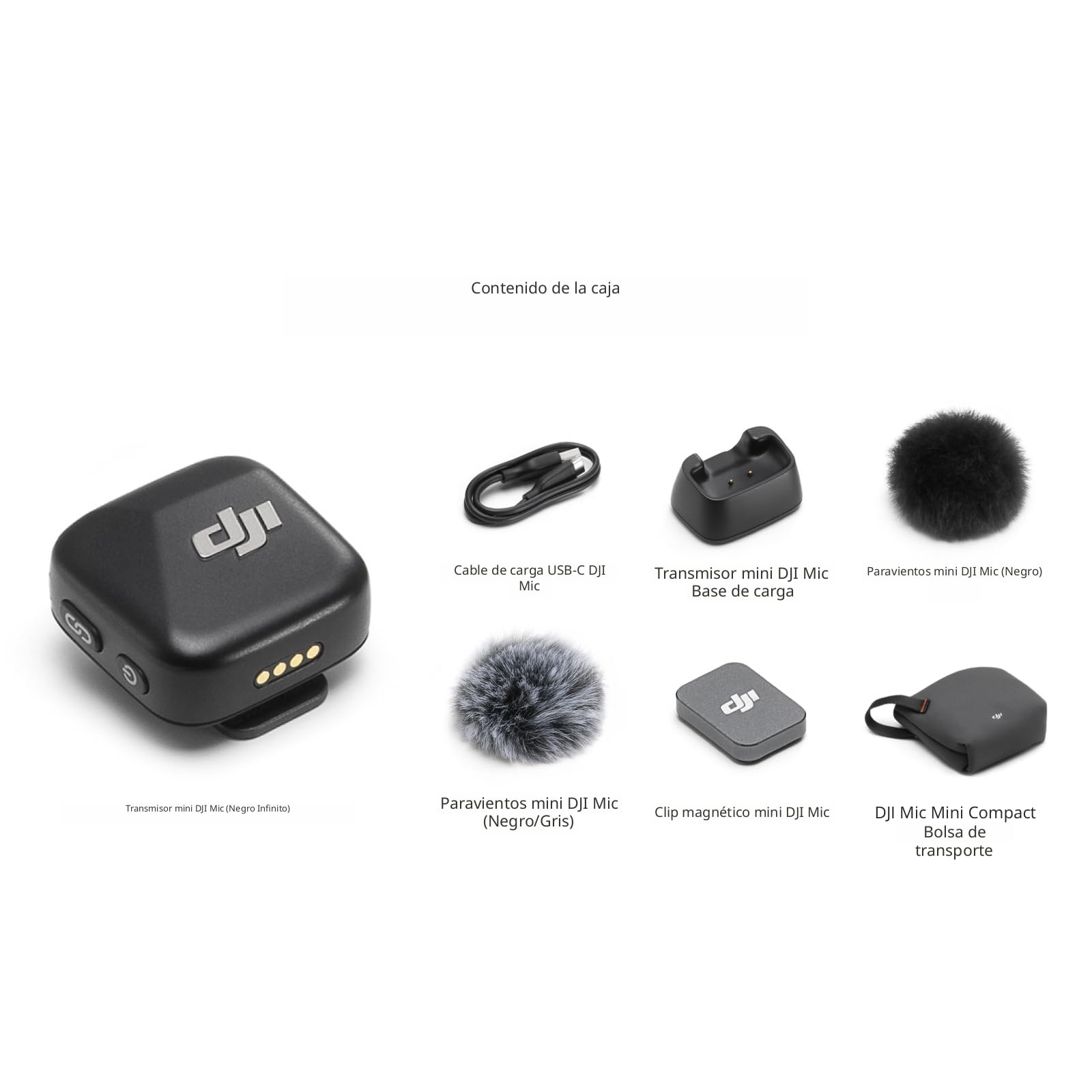 Amazon.com: DJI Mic Mini Transmisor (Negro Infinito), Ultraligero