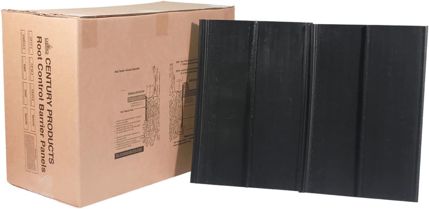 USA Made 10'ft Tree Root Barrier, Tree Circle Weed Barrier, Root Shield for Sidewalks, Driveways, & Patios Commercial & Residential Grade (18" Tall x 10'ft Long)