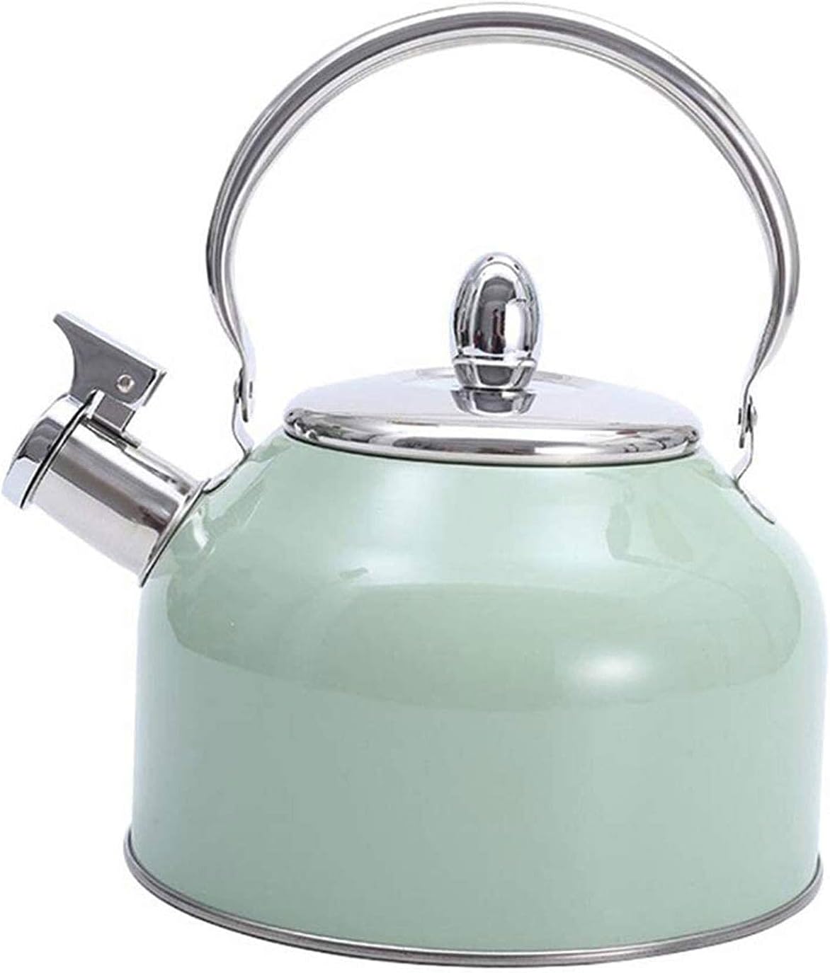 Camping Coffee Tea Pots Stainless Steel Anti-scalding Handle Whistling Tea Kettle Tea Pots for Stove Top Home or Outdoor