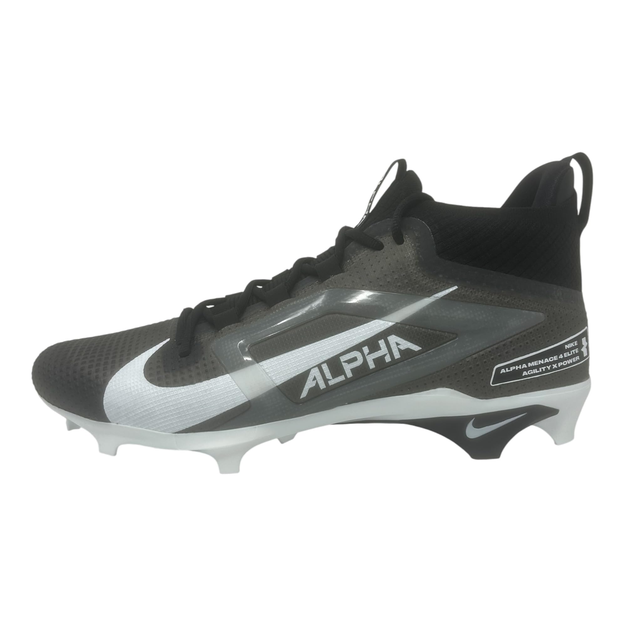 Nike Alpha Menace 4 Elite Football Cleats (FD7036-600, University Red/Team Red/Black/White)
