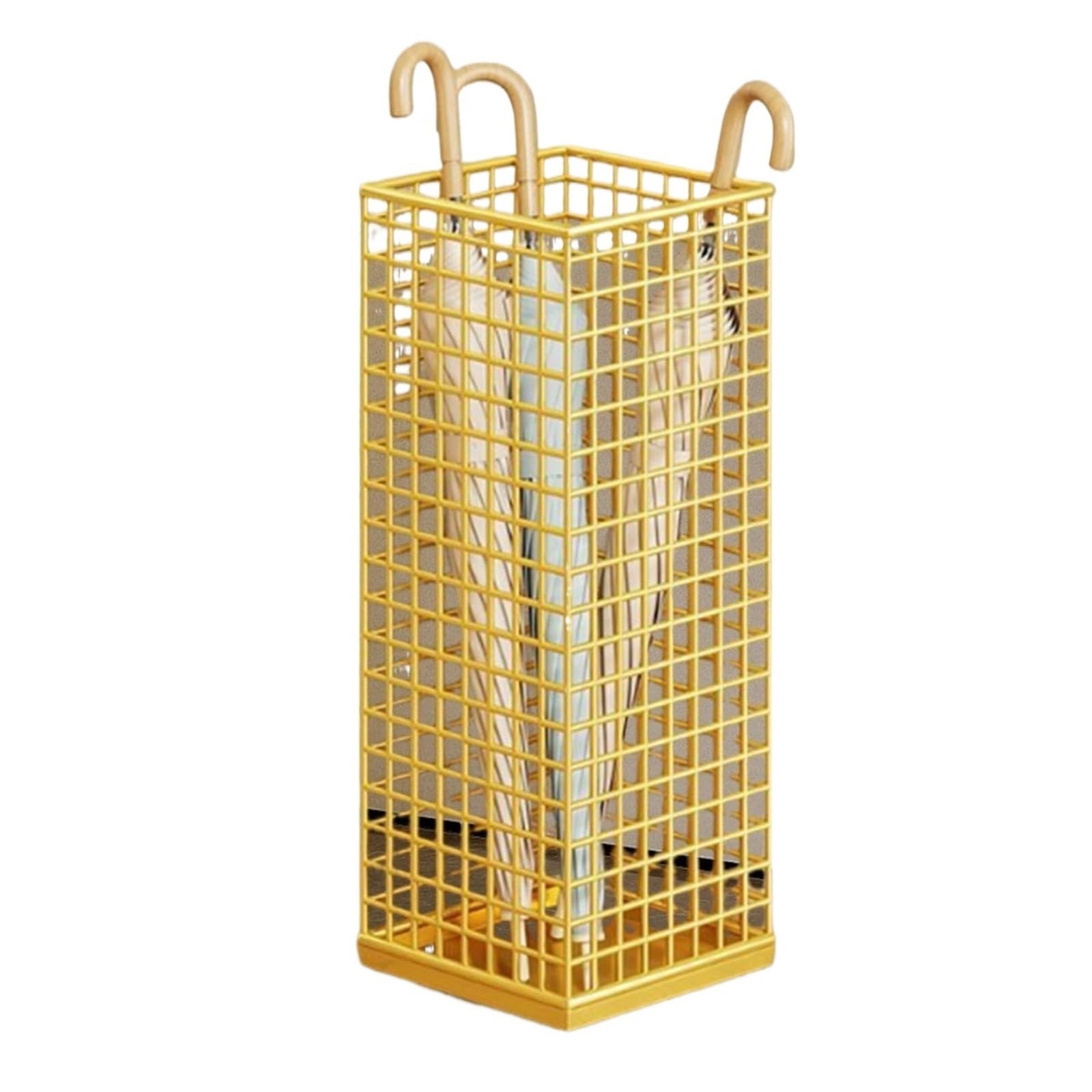 PSNKLMM Metal Umbrella Stand With Drip Tray Space Saving Holder Rack For Entryway Office Indoor Outdoor Hotel Home