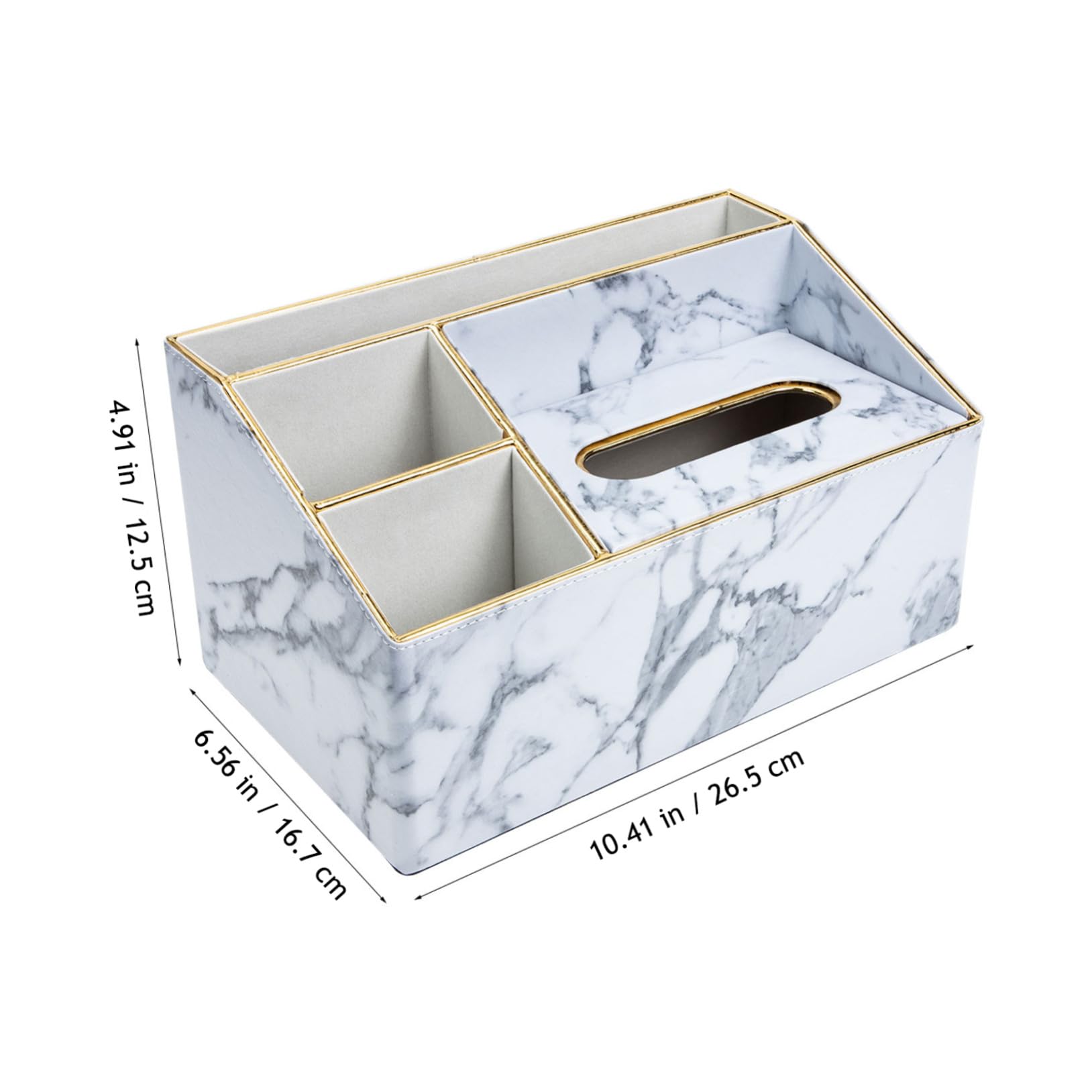 Pu-fernbedienungs-organizer Für Schreibtisch Taschentuchetui Mit Multi-design Fernbedingungshalter Und Taschentuchbehälter Organizer Für Kleinigkeiten