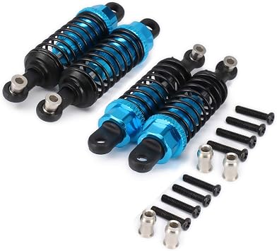4pcs Front/Rear Shock Absorber Kits for 1/18 RC Wltoys A959 A969 A979 K929 Parts Buggy Truck Rally Car Upgrades Blue