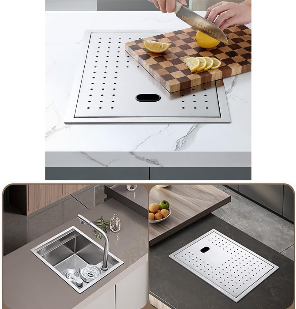 Undermount Bathroom Sink with Drainage Kit and Cover Plate Commercial Stainless Steel Sinks Small Cloakroom Basin Rectangle Wash Basin for Restaurant Bar RV Laundry,Silver,L22*H9*W15