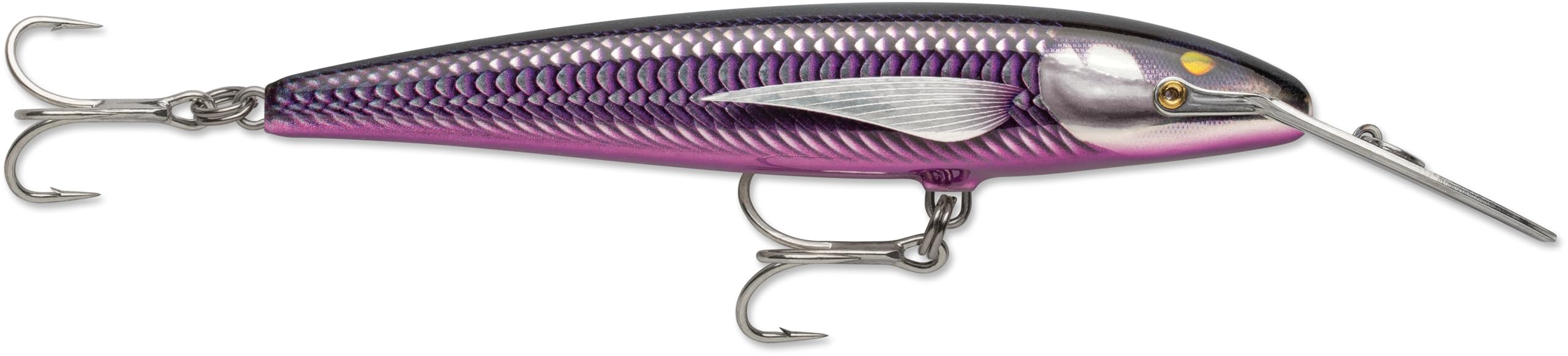 Rapala Conto alla rovescia Magnum Elite Minnow, esca dura affondante, esca per pesca a traina in acqua salata e d'acqua dolce, 5-3/4", sgombro viola corazzato