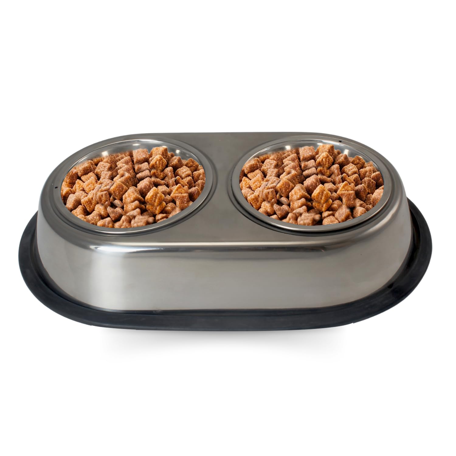 Get Plumm Stainless Steel Pet Bowls for Dogs | Dog Food and Water Bowl Detachable | Bowl with Anti-Skid Rubber Base | Dog Food Bowl | Easy to Clean | Double Dish Pet Feeder | Pet Feeding Bowl (Large) (B0D7PRQ2PQ) Amazon Price History, Amazon Price Tracker