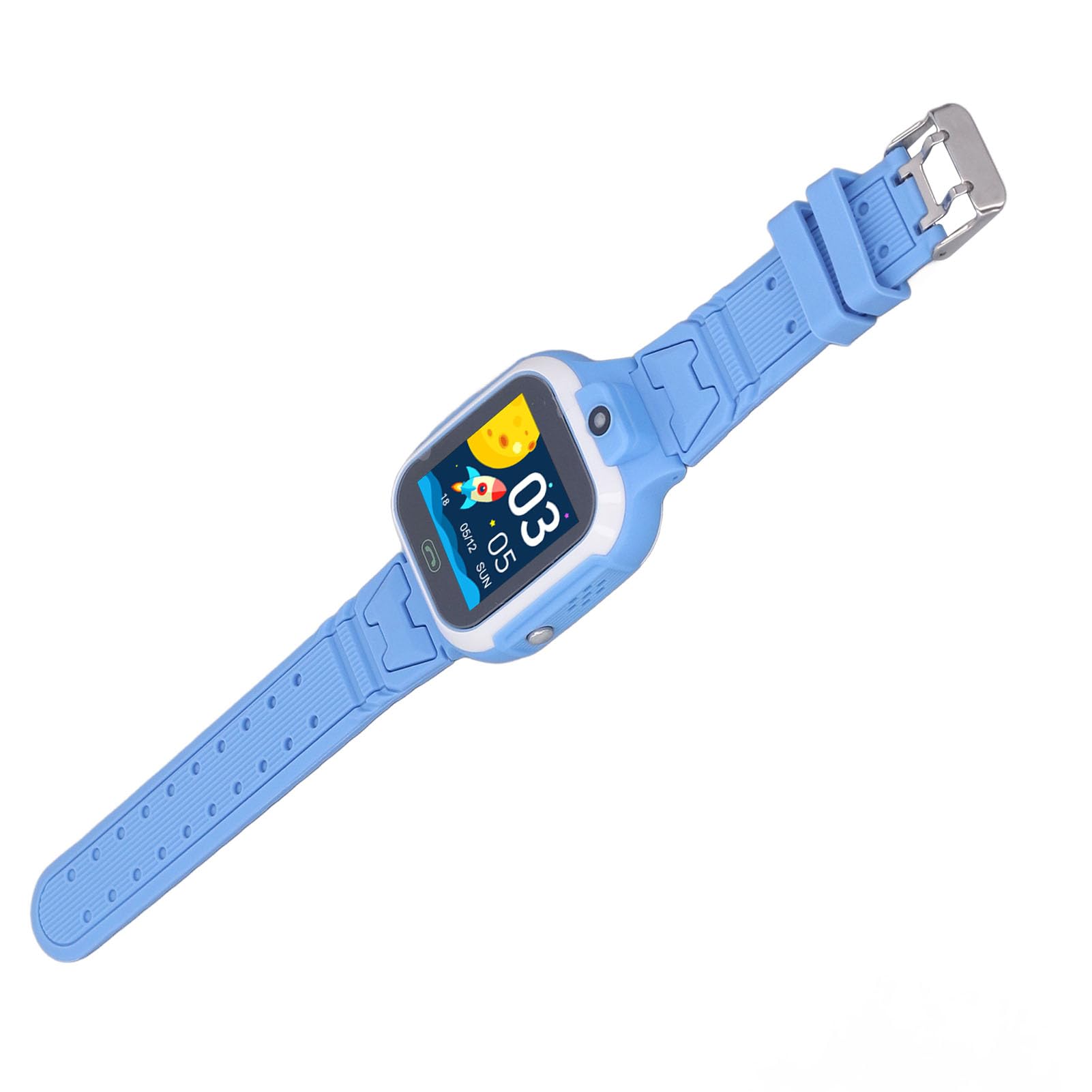 Reloj Inteligente para Niños, IP67 Resistente Al Agua, Reloj Inteligente para Niños, Mensaje de Voz con Cable de Carga para Viajes (Azul)