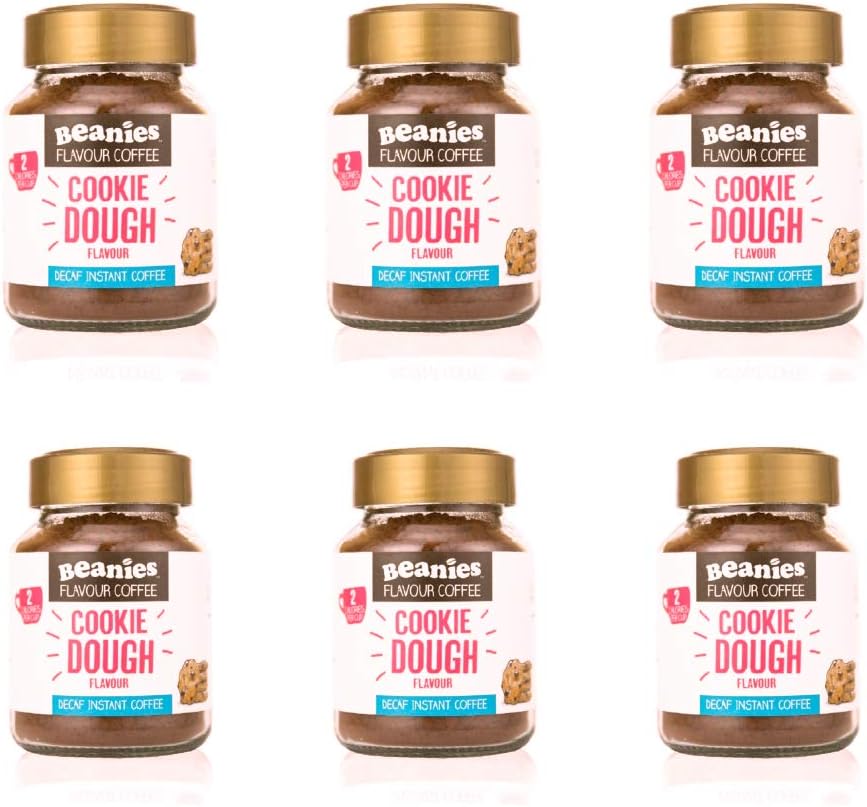 Beanies Decaf Cookie Dough Instant Coffee Jar 50g 6 Pack