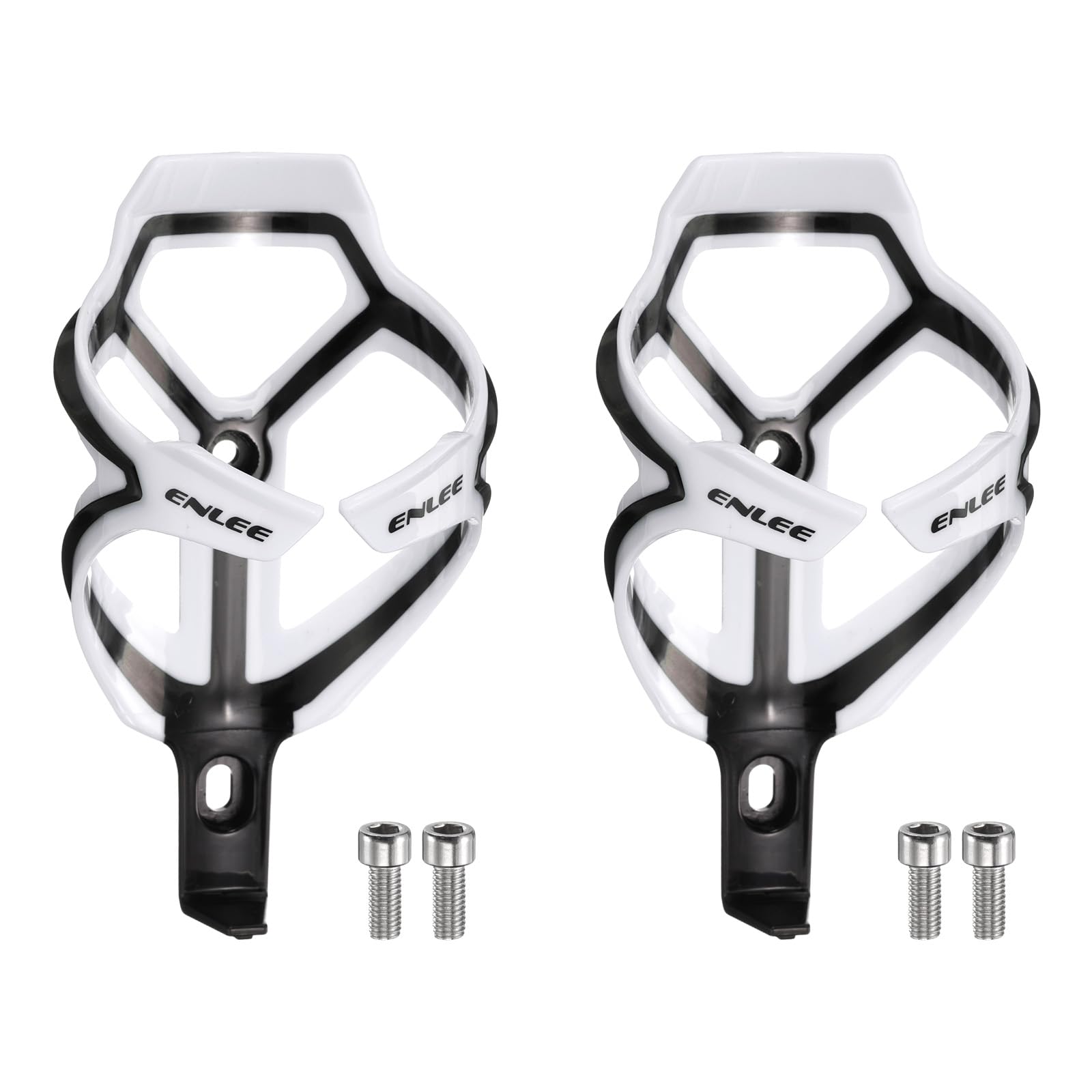 sourcing map 2pcs Bicycle Water Bottle Holder Lightweight Bike Bottle Cages Cycling Cup Holder for MTB Road Gravel, White