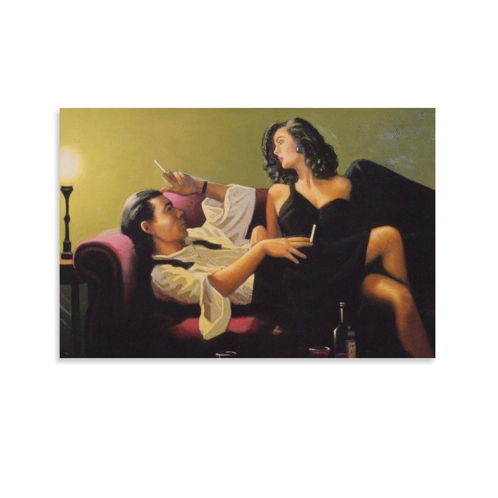After Midnight by jack_vettriano Wall Art Prints Poster Canvas Poster Wall Art Picture Prints Hanging Photo Decor Home Posters Artworks 20x30inch(50x75cm) โ image 1