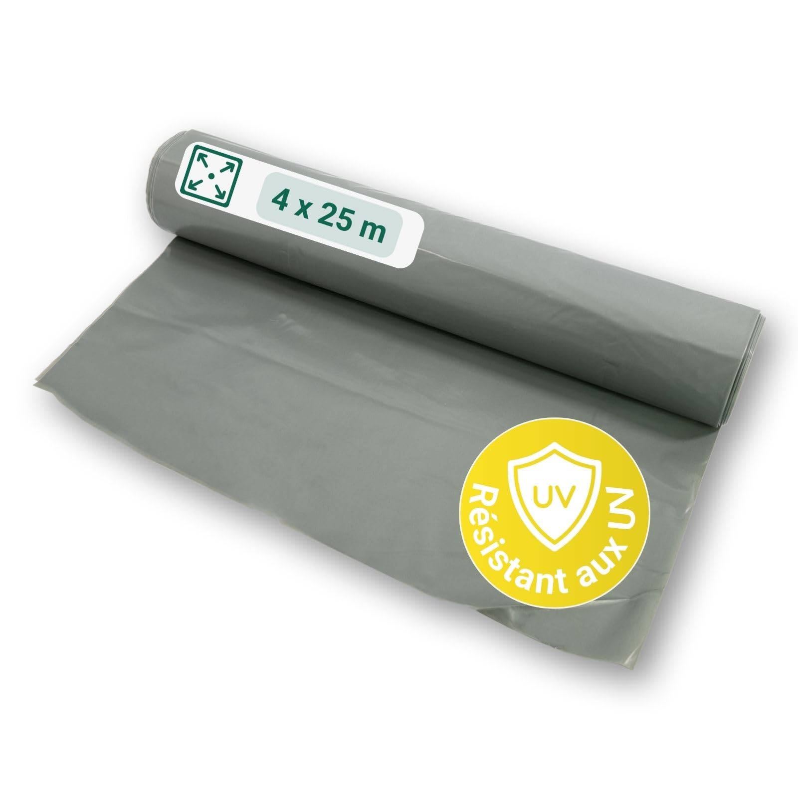 dm-folien gmbh Bâche de construction 4 x 25 m en rouleau I Film de protection universel translucide & résistant en polyéthylène I Imperméable I Intérieur & Extérieur I Epaisseur 200 my