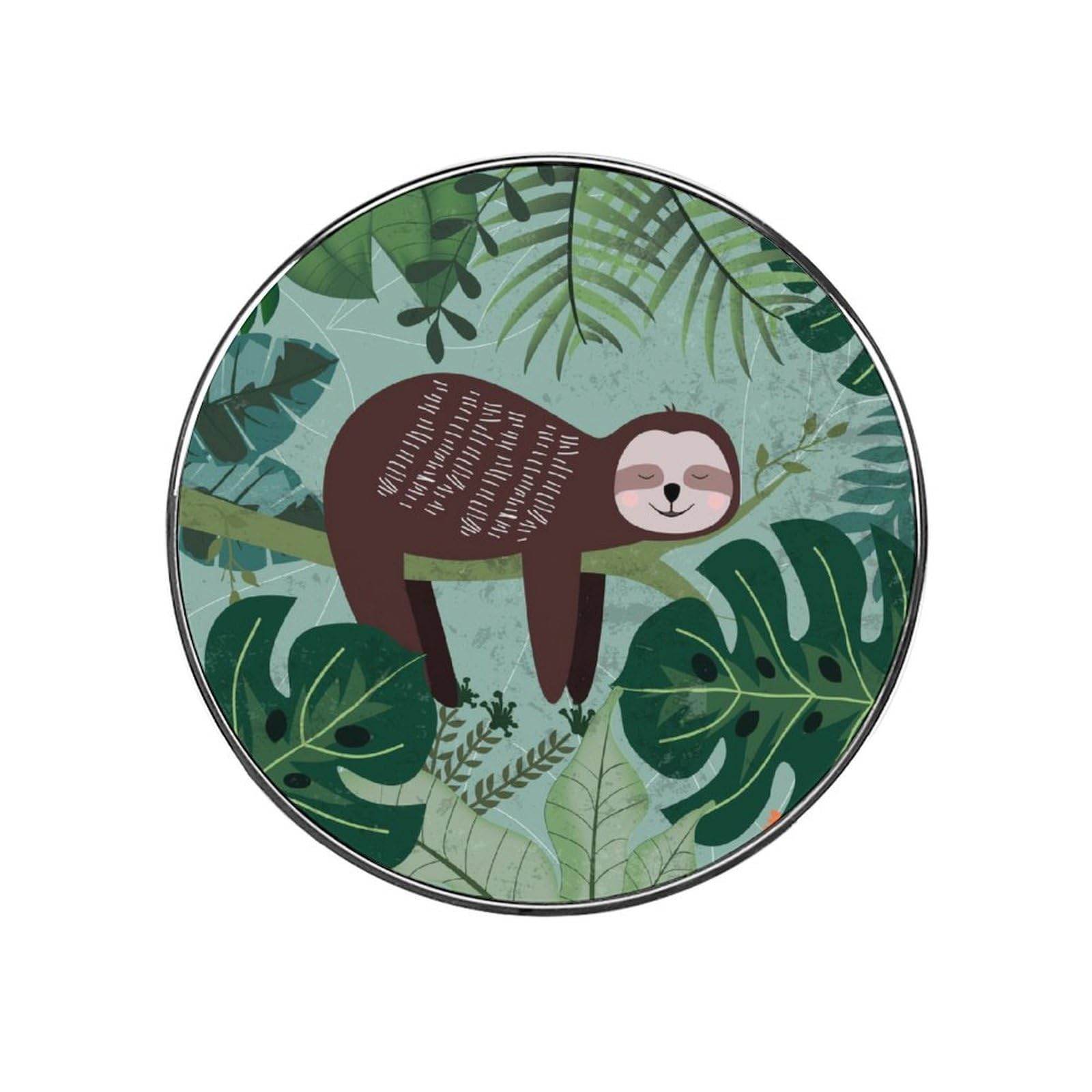 Sloth And Leaves Alloy Fridge Magnet For Office Cabinet Refrigerator Whiteboard Photo