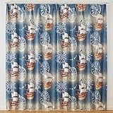 スミノエ(Suminoe) セミオーダーカーテン ドレープ ブルー 幅150cm ×丈220cm 遮光2級 ピーターパン フライインザスカイ M1213