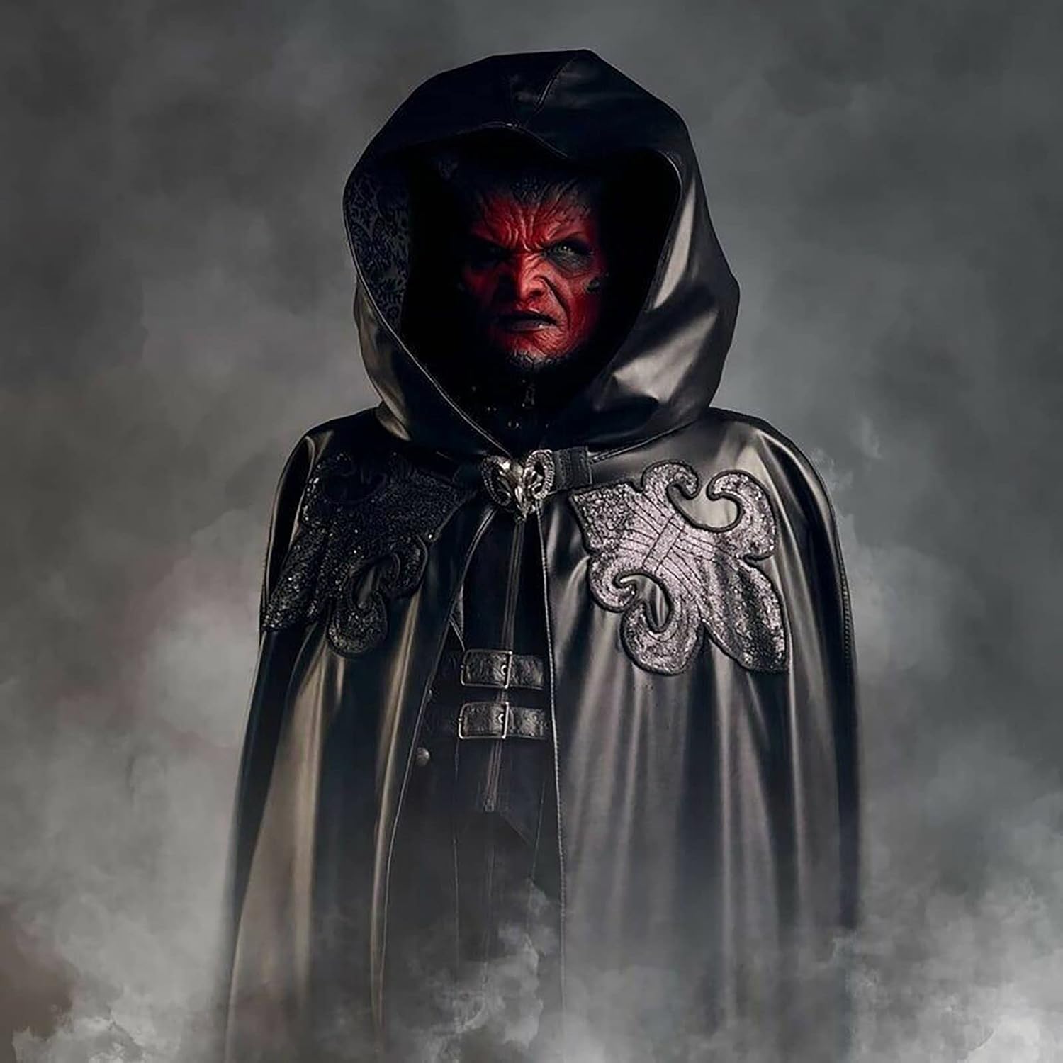 Miniatura 5 de Máscara de diablo, máscara de látex del diablo, decoración de miedo de Halloween, máscara facial de demonio del diablo, máscara de terror para