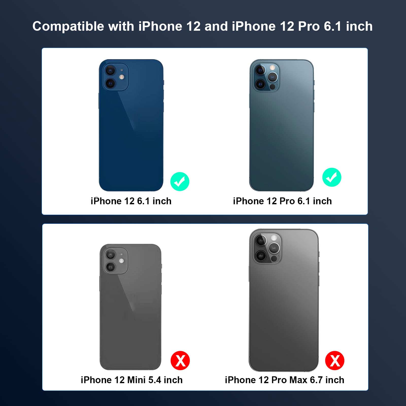 Custodia con batteria per iPhone 12/12 Pro da 6,1 pollici, 13800 mAh, ad alta capacità, con pellicola protettiva, colore nero