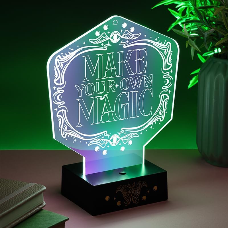 Paladone Wicked Movie Acrylic Light - Officially Licensed Disney Lamp, Make Your Own Magic, Gift for Musical Fans of Glinda,Elphaba & Oz, Battery Powered image 4