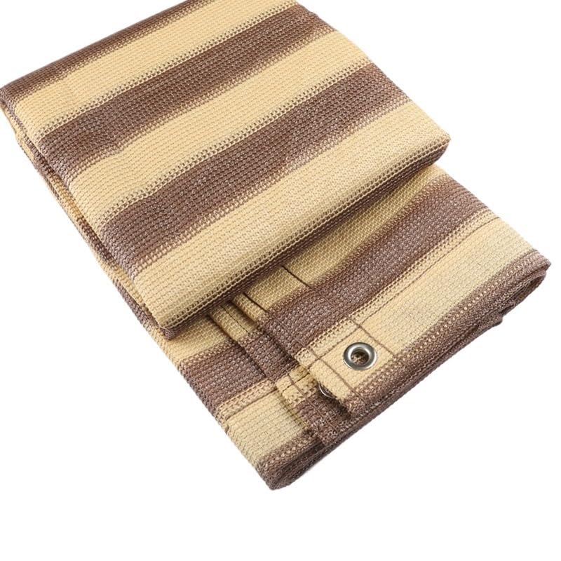 Filet d'ombrage marron pour pergola et repas frais sur le balcon