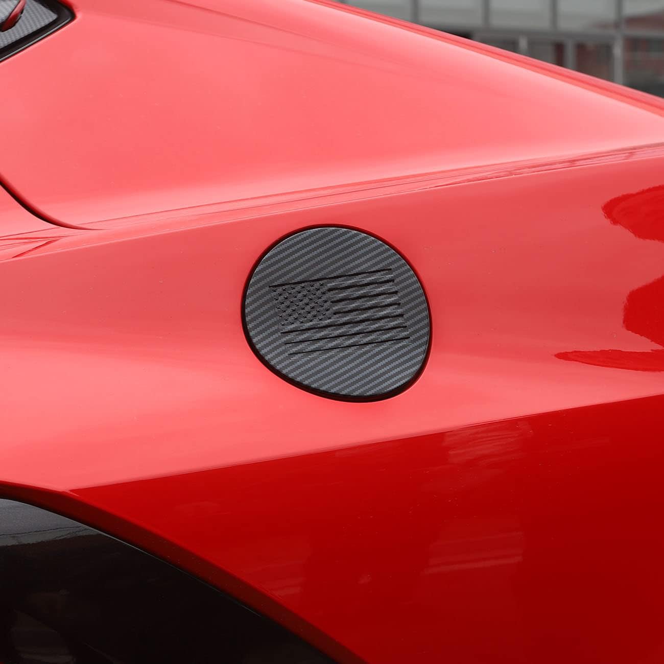 Carbon Fiber Fuel Tank Gas Door Cover Trims For Chevrolet Corvette C8 2020-2025 Accessories